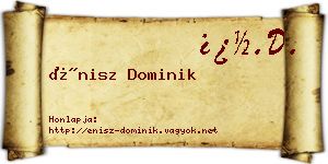 Énisz Dominik névjegykártya